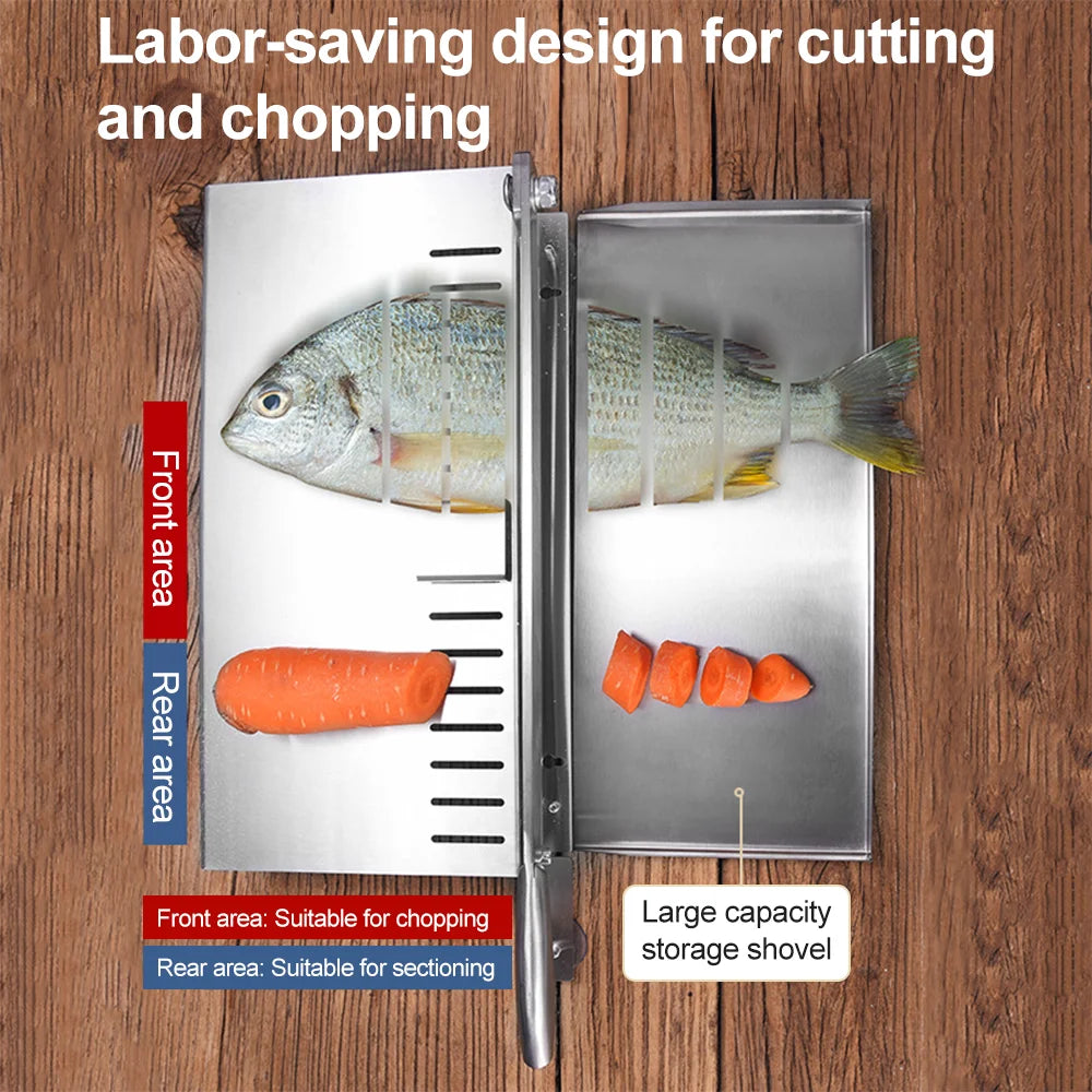 Stainless Steel Meat & Fish Cutter Knife – Frozen Meat, Bone Chopping & Kitchen Cutting Tool