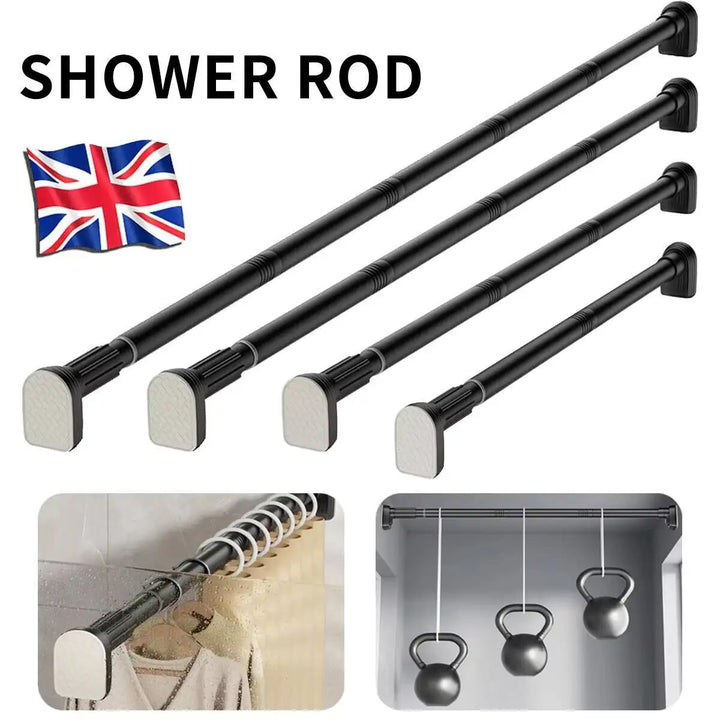 Heavy-Duty Extendable Telescopic Shower Curtain Rod – Adjustable Bath & Window Rail