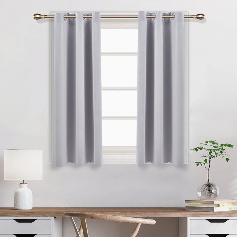 Lifeideas 100% Blackout Curtains – Solid Colour Grommet Top Polyester Window & Door Drapes (Pair)