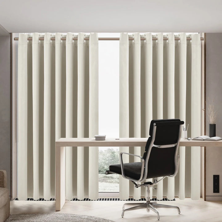 Lifeideas 100% Blackout Curtains – Solid Colour Grommet Top Polyester Window & Door Drapes (Pair)