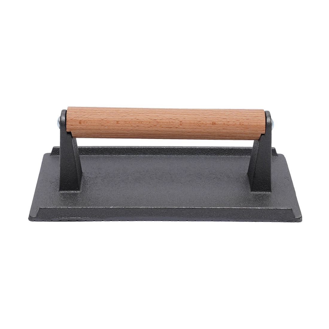 Heavy Cast Iron Grill Press – Steak, Bacon & Burger Weight with Wooden Handle, Commercial Grade