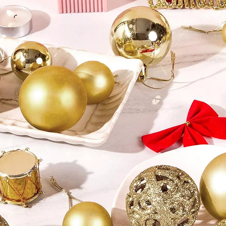 100pcs Christmas Tree Baubles Set – Shatterproof Xmas Balls Ornaments for Holiday, Party & Wedding Decor