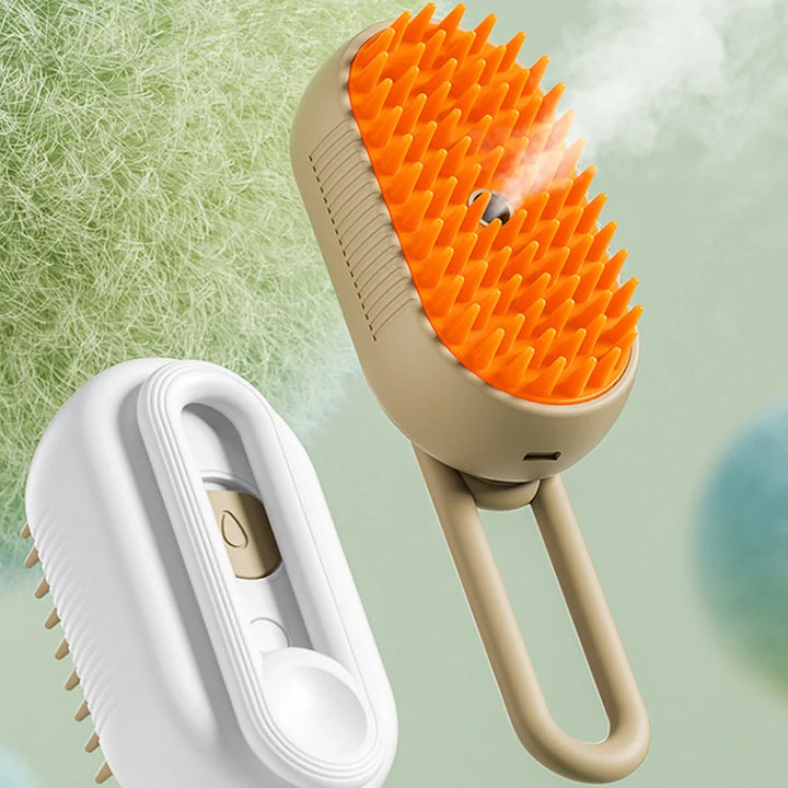 3-in-1 Electric Pet Hair Brush – Dog & Cat Grooming with Steam & Massage